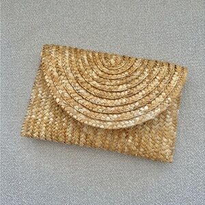 Natural Woven Clutch Bag